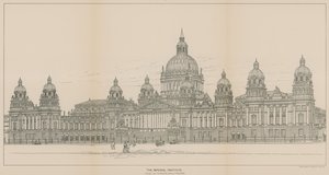 Het Imperial Institute, ontwerp door T N Deane en T M Deane door English School