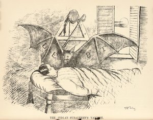 De vampier van de Indiase onderofficier, pagina uit The Delhi Sketchbook, 1850-54