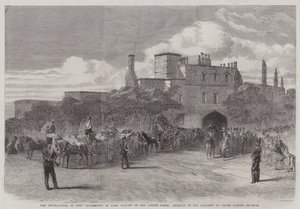 De Installatie van Lord Palmerston als Lord Warden van de Cinque Ports, Aankomst van Zijn Lordship bij Dover Castle door English School