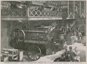 De Internationale Tentoonstelling; Ransome en Sims landbouwmachines door English School