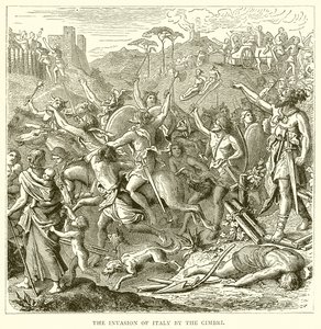 De invasie van Italië door de Cimbri door English School