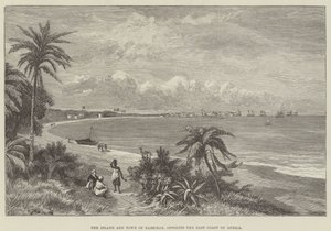 Het Eiland en de Stad Zanzibar, tegenover de Oostkust van Afrika door English School