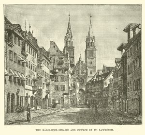 De Karolinen-Strasse en de Sint-Laurenskerk door English School