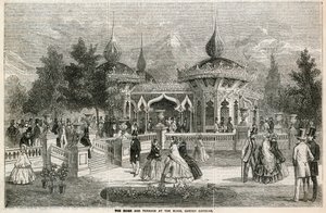 De Kiosk en Terras bij de Royal Surrey Gardens door English School