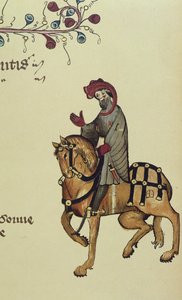 De Ridder, facsimile detail uit The Canterbury Tales, door Geoffrey Chaucer