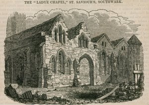 De Ladye Chapel, St Saviours Church, Southwark, Surrey door English School
