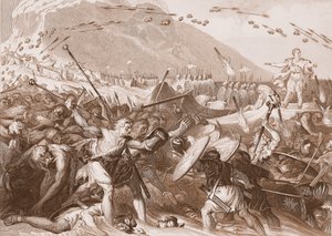 De Landing van Julius Caesar in Engeland in 55 v.Chr. door English School