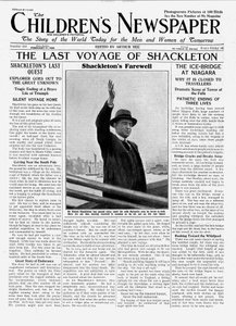 De laatste reis van Shackleton, voorpagina van 