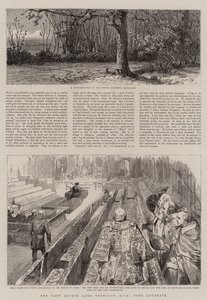 De overleden Alfred Lord Tennyson, DCL, Dichter Laureaat (gravure) door English School