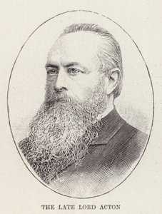 De overleden Lord Acton (gravure)
