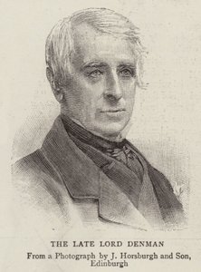 De overleden Lord Denman (gravure)