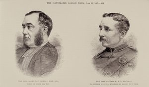 Wijlen de zeer eerwaarde Rowley Hill, bisschop van Sodor en Man en wijlen kapitein E. B. T. Vaughan, 6e Punjaub Infanterie, vermoord door Dacoits in Birma, uit The Illustrated London News, 18 juni 1887
