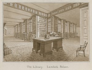 De Bibliotheek, Lambeth Paleis, Londen door English School