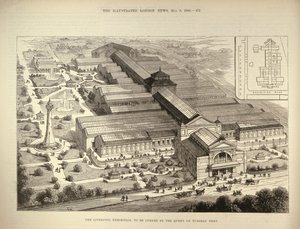 De Liverpool Tentoonstelling, te Openen door de Koningin, uit The Illustrated London News, 5 augustus 1886 door English School