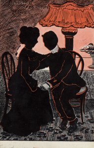 De genegenheid van de huisbaas (kleurenlitho)