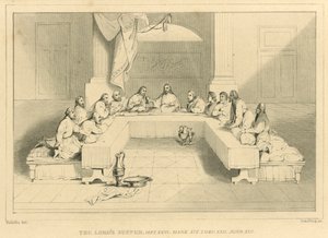 Het laatste avondmaal, Mattheüs XXVI, Marcus XIV, Lucas XXII, Johannes XIII door English School
