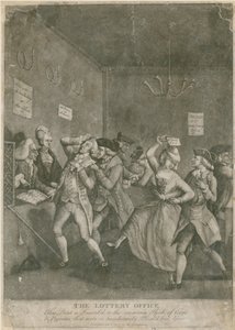 Het Loterijkantoor. 1777 door English School