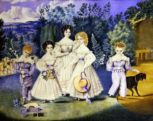 De kinderen van de familie Lovell, c.1825 door English School