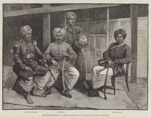 De Manipur-expeditie, de drie gevangenen nu in handen van de Britse autoriteiten door English School