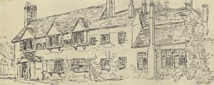 Het landhuis, ca. 1770 (gravure) door English School