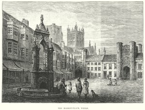 De markt, Wells (gravure)