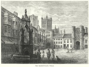 De markt. Wells (gravure)