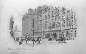 Het Midland Hotel, Manchester, c.1910 door English School