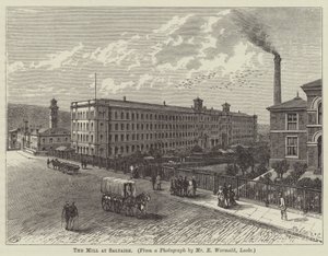 De molen van Saltaire (gravure)