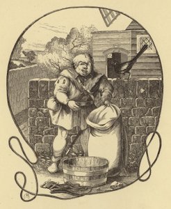 De molenaar van Trompington, Geoffrey Chaucer (gravure)