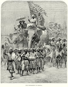 De Moharrem in Bhopal (gravure) door English School