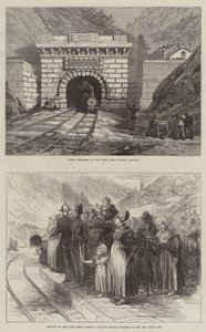 De Mont Cenis-tunnel (gravure)