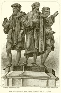 Het monument voor de eerste drukkers in Frankfurt