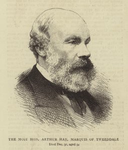 De Hooggeachte Arthur Hay, Markies van Tweeddale (gravure) door English School
