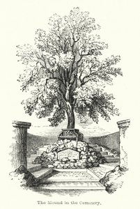 De heuvel in de begraafplaats (gravure) door English School