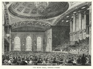 De Muziekhal, George Street (gravure) door English School