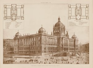 Het Nationaal Boheems Museum, Praag (gravure) door English School