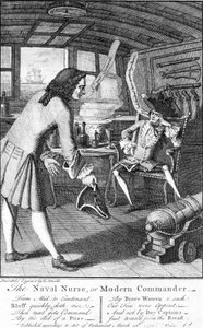 De Marineverpleegster, of Moderne Commandant, 1750 door English School