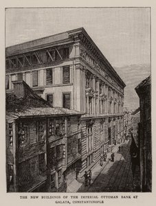 De Nieuwe Gebouwen van de Keizerlijke Ottomaanse Bank in Galata, Constantinopel door English School