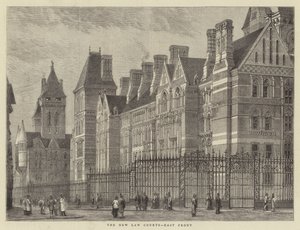 De Nieuwe Rechtbanken, Oostkant (gravure)