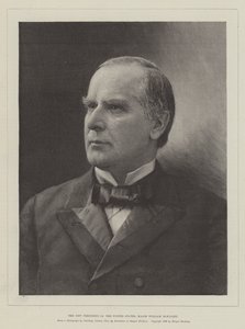 De nieuwe president van de Verenigde Staten, majoor William McKinley