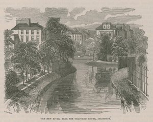 Het New River Head, nabij het rieten huis, Islington door English School