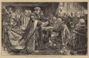 De edelen presenteren de petitie aan Margaretha van Parma door English School