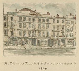 The Old Bell Inn en Black Bull, Holborn, Londen