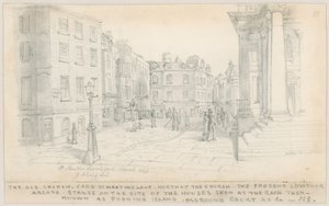 Het Oude Kerkhof, St Martins Lane, ten noorden van de Kerk