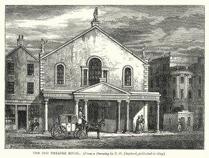 Het Oude Koninklijke Theater (gravure)