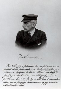 De openingspagina van Roald Amundsens manuscript door English School