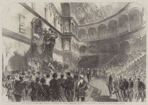 De Opening van het Nieuwe Italiaanse Parlement door Victor Emmanuel op de 18e Ult door English School