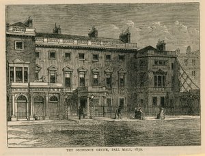 Het Ordnance Office, Pall Mall, 1850