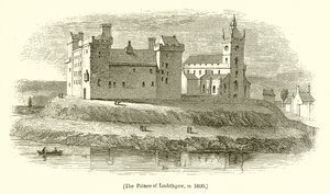Het paleis van Linlithgow in 1600