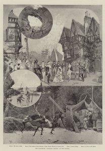 De pantomime "Robinson Crusoe," in het Lyceum (litho) door English School